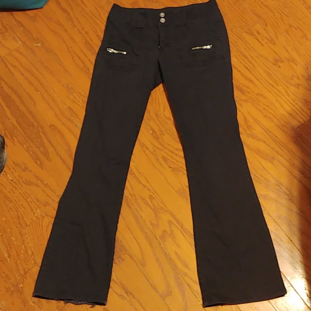Be Bop black pants with zip detail